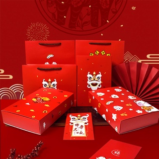 Hộp mica/hộp nhựa PVC trong suốt/hộp +túi quà BST quà Tết, chúc mừng năm mới, Happy New Yeah đẹp, sang trọng và may mắn