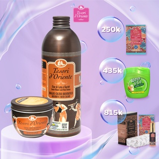 Combo Sữa Tắm Nước hoa Tesori 500ml và Kem Dưỡng Thể Tesori D'Oriente Ý chính hãng