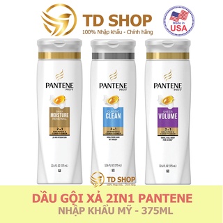 [NK Mỹ] Dầu gội và xả Pantene 2IN1 375ml Classic Clean I Sheer Volume I Moisture renewal- TD Shop