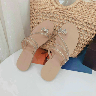 DÉP LÊ NỮ ĐẾ KÉP NƠ ĐÁ PHỐI CHÉO, DÉP LÊ ĐI BIỂN ĐẸP