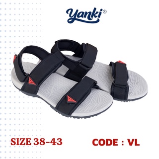 Giày Sandal Nam Quai Ngang Thời Trang YANKI Hàng VNXK (Đen) - VL02