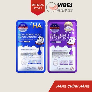 (1 miếng) Mặt nạ giấy HA Maycreate 2 màu xanh/tím - dưỡng ẩm trắng da giảm thâm mụn vibesvietnam