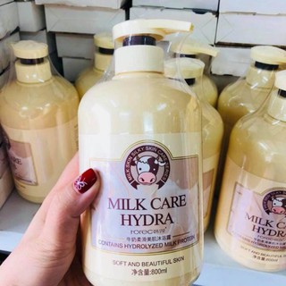 Sữa tắm BÒ MILK CARE HYDRA 800ml dưỡng da mềm mịn