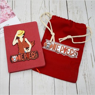 Sổ Tay One Piece - Luffy Kèm Túi Đựng Đỏ