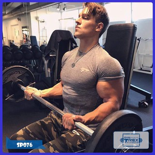Áo tập gym nam thun xước co dãn 4 chiều SP076, Áo gym nam ôm body - Gym Trex