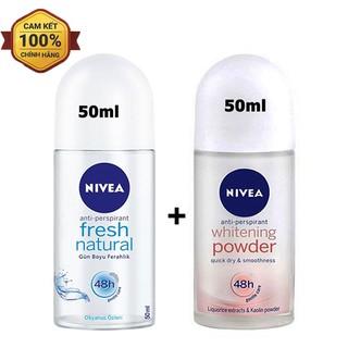 Combo 2 chai lăn khử mùi Nivea hàng nhập khẩu 50ml/Chai