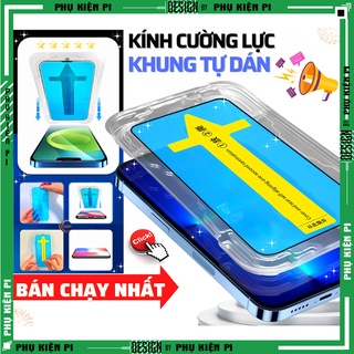 Kính Cường lực iphone tự dán blue arrow xs max 14 pro max 11 pro max 12 13 pro max X Xr 7 8 Plus