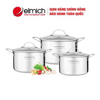 Bộ nồi inox cao cấp 3 lớp đáy liền Trimax 3 chiếc size 16cm, 20cm, 24cm, 2353741