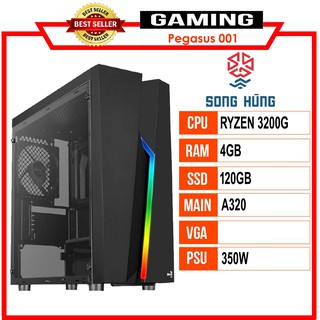Bộ máy tính GAMING Pegasus 001(R3-3200G/A320/4GB RAM/120GB/350W)