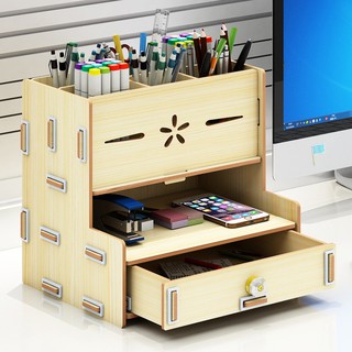 Hộp Bút Để Bàn, Kệ Bút, Hộp Viết Thời Trang Bằng Gỗ