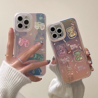 Ốp Điện Thoại Họa Tiết Gấu Và Bướm Xinh Xắn Chống Rơi Cho iphone 7 8 plus 11 pro 11 promax 12 promax