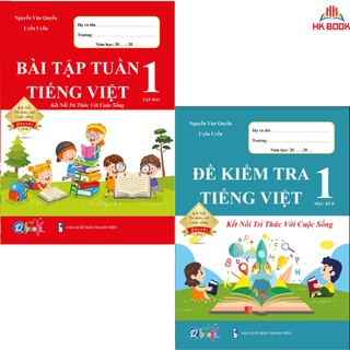 Sách - Combo Bài Tập Tuần và Đề Kiểm Tra Tiếng Việt 1 - Kết Nối Tri Thức Với Cuộc Sống - Học kì 2 (2 cuốn)