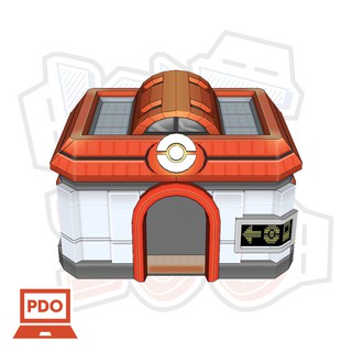 Mô hình giấy Anime Pokemon Center