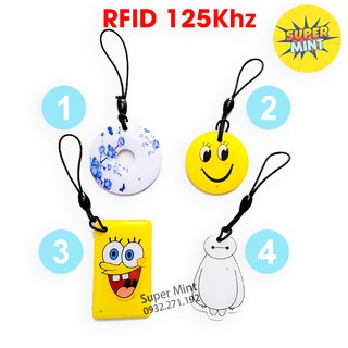 [Copy được] Thẻ từ RFID 125Khz sao chép dành cho thang máy, khóa cửa, xe máy hình móc khóa đáng yêu, nút nhựa