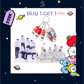 Set Son BT21⚡FREESHIP⚡Bộ Sản Phẩm 3 Thỏi Son mini, 1 Móc Khóa Bt21 Đáng Yêu, VT x BT21 LIPPY STICK KIT