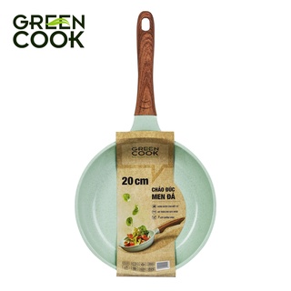 Chảo đúc Green Cook GCP06-20IH 20cm đáy từ chống dính men đá xanh ngọc