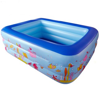 Bể bơi phao 3 tầng | Bể bơi size to 2m1 210x145x65cm - Mẫu mới 2018