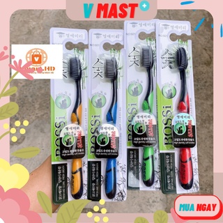 BÀN CHẢI ĐÁNH RĂNG THAN TRE HOẠT TÍNH HÀN QUỐC BOSSI (bàn chải mảnh mềm)