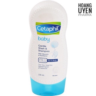 Sữa tắm gội toàn thân Cetaphil Gentle Wash &amp; Shampoo 230ml