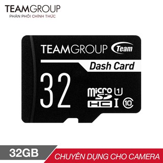 Thẻ nhớ microSDHC Team 32GB chuyên dụng cho Camera up to 80MB/s class 10 U1 (Đen) -