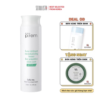 Nước cân bằng dịu nhẹ Make p:rem Safe me. Relief Moisture Toner