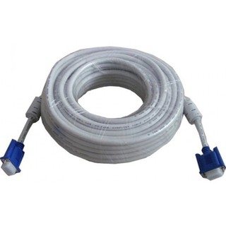 Cable tín hiệu VGA trắng 10 M (2 cục chống nhiễu)_Cáp màn hình 10m