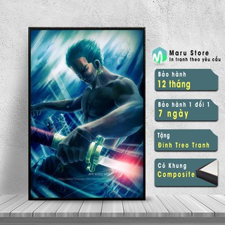 Tranh One Piece Zoro Kiểu Hình Vẽ Siêu Đẹp, Trang Trí Góc Đam Mê