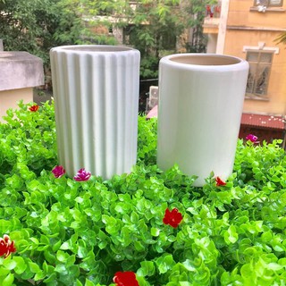 Lọ hoa/ bình bông gốm sứ phù hợp cắm hoa lụa - hoa giả cao 17-18cm (được chọn mẫu)