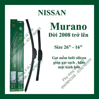 Bộ gạt mưa Nissan Murano các đời và các dòng xe khác của Nissan: Navara,Qashqai,Sunny,Teana,X-Trail,Juke, Livina,Micra