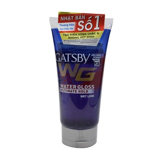 Keo vuốt tóc nam nữ giữ nếp định hình tóc Gatsby Hair Gel Water Gloss Ultimate Hold chai 170g cố định tạo nếp thơm cứng