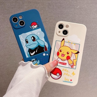 Ốp Điện Thoại In Hình Pikachu/Rùa Cho iPhone 13promax 12 11 7Plus X XR XSMax 8 7