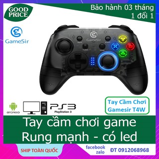 Tay Cầm Chơi Gamesir T4W/ Tay Game Điều Khiển Trò Chơi PC Có Đèn Led Rung Mạnh