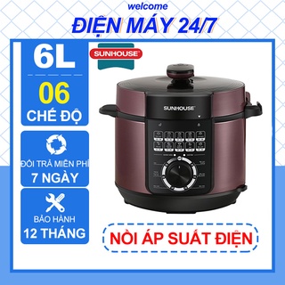 Nồi Áp Suất Điện Đa Năng Dung Tích 3 - 6L Nội Địa Trung, Nấu Lẩu, Nấu Cơm, Hầm, Nấu Soup, Chiên, Xào, Bảo Hành 12 Tháng