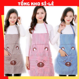 tạp dề vải chống nước thấm hình thú gấu quán cafe dễ thương nấu ăn làm bếp độ ngắn hợp lý phụ kiện 2455 tổng kho sỉ vp88