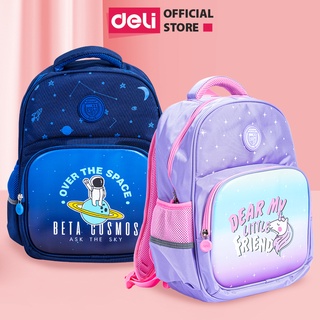 Balo học sinh Deli - Chống gù lưng - Chất liệu vải dù nhiều màu sắc - Dùng cho học sinh cấp 1 và 2 - B10 / B13 / B14