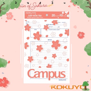 Túi 25-30 Giấy Kiểm Tra Kẻ Ngang Có Chấm Campus Khổ B5 Cây Đầu To