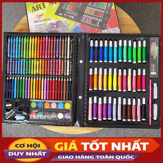 Hộp Bút Màu 150 Chi Tiết Cho Bé Bọc Bìa Kĩ Càng Chống Gãy Dập Hàng Loại 1-Violet