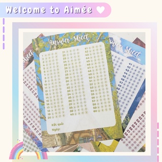 Set 8 Phiếu Điền Trắc Nghiệm Mini Phong cảnh - Answer sheet A6 | Aimée