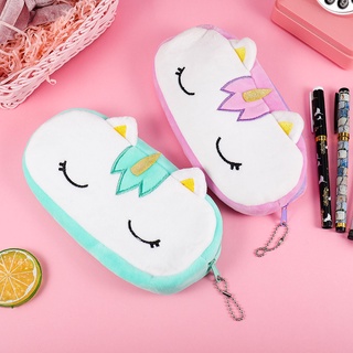 Hộp bút, bóp viết vải lông kỳ lân dễ thương cute TY0029