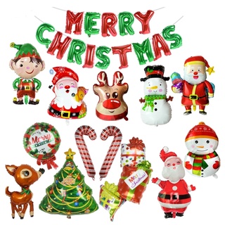 BONG BÓNG NHÔM TRANG TRÍ NOEL TRANG TRÍ GIÁNG SINH MERRY CHRISTMAS