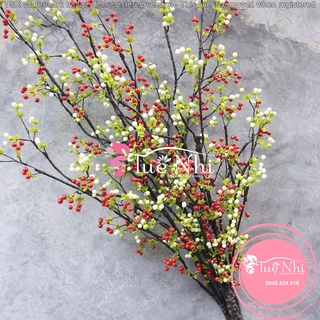 Cành Điểm Cherry Cổ Cao Cấp - Hoa Gỉa , Cành Cắm Điểm.
