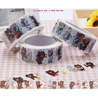 Băng keo gói hàng hình Gấu Brown và Thỏ Cony