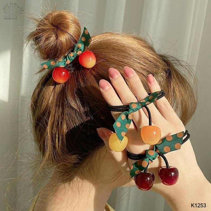 dây cột tóc trái cherry