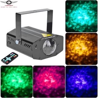 Đèn LED 7 màu vũ trường cảm ứng theo nhạc ánh sáng năng động hiệu ứng gợn sóng,Đèn trang trí sân khấu, cafe +Tặng remote