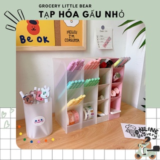 Kệ 4 tầng đựng bút/mỹ phẩm/ cọ trang điểm 4 tầng Ống đựng bút phân loại bút 6 màu tùy chọn taphoagaunho