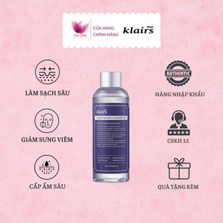 [Nhập Khẩu] Nước Hoa Hồng Không Mùi Dưỡng Ẩm, Làm Dịu Da Klairs Supple Preparation Unscented Toner 180ml