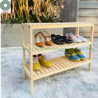 Kệ giày dép gỗ đa năng 3 tầng 80cm,kệ tab đầu giường decor