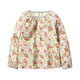 Mã 51170 áo dài tay in hoa vải thô của Little maven cho bé gái