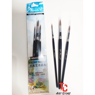 Bộ Cọ Đầu Nhọn Phoenix 3 Cây 86053S - Thân Gầy