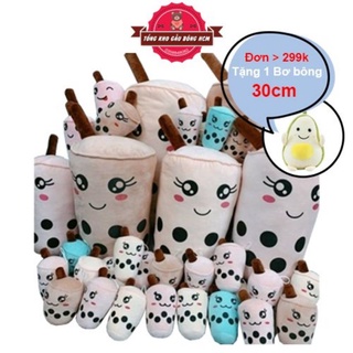 MUA 1 TẶNG 1]Gấu bông🤗freeship🤗Gối ôm Ly trà sữa vải cao cấp